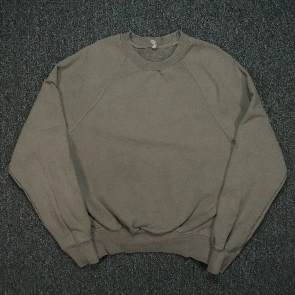 Fear Of God Sweatshirt Mens Small Beige Gray Pullover Crew Long‎ Sleeve FOG